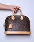 Alma PM, &pound;695, Handbags, Brown, Canvas, Front view